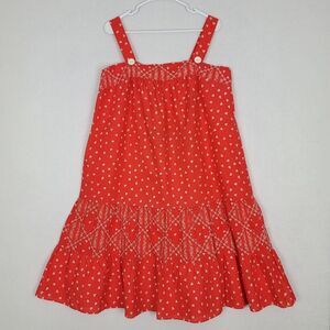 Vintage 60's Komar Red White Bandana Print Sleeveless Large Dress Cotton Blend